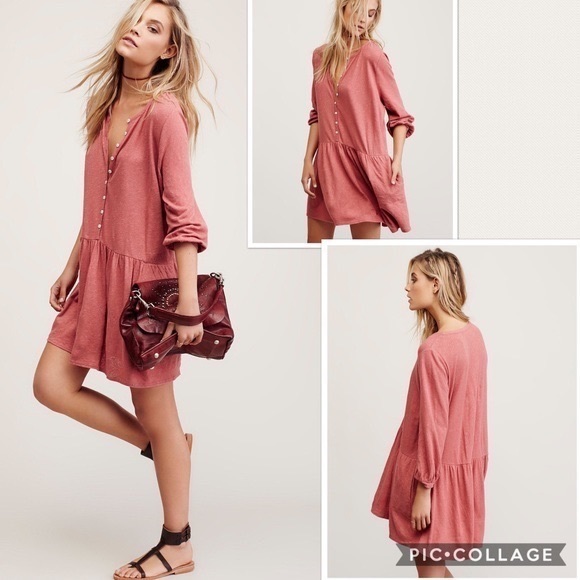 Free People Dresses & Skirts - NWT Free People Button Down Pink Dress
